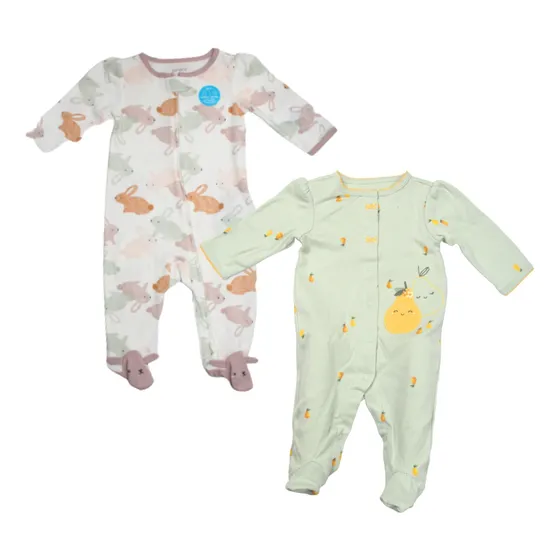 Set De Dos Mamelucos Para Bebé Con Pies Cubiertos Carter´s 