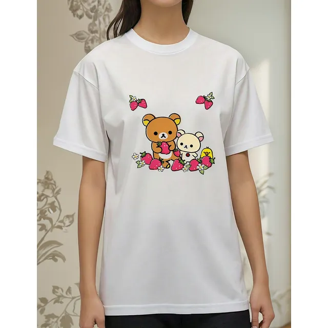 Remera Rilakkuma Con Frutillas - Kawaii Japon Aesthetic