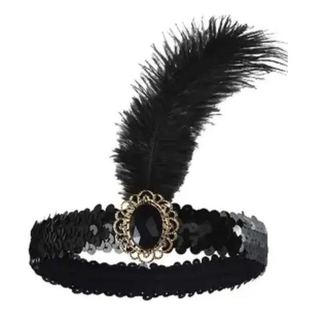 Tocado Gatsby / Diadema Elástica Años 20