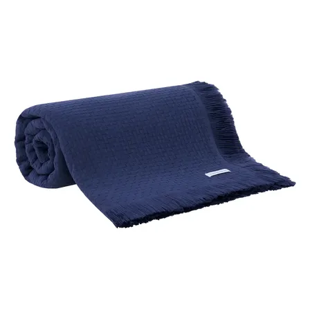 Colcha King Buddemeyer In Design 100% Algodão Azul 1200 - Azul Geométrico