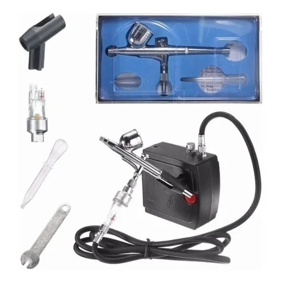 Kit Aerografo Profesional Compresor Filtro Manguera 