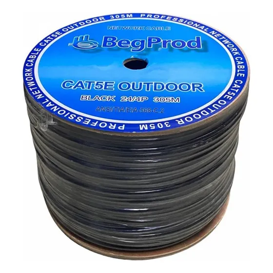 Cable De Red Utp Exterior Cat5e Outdoor 305 Mts Bobina