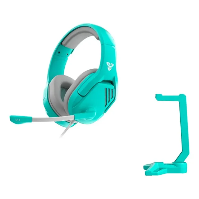  Pack Auricular Turquesa Fantech  + Soporte Turquesa