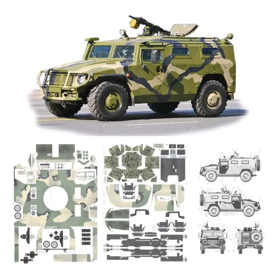 Gaz Tiger Escala 1.25 Papercraft
