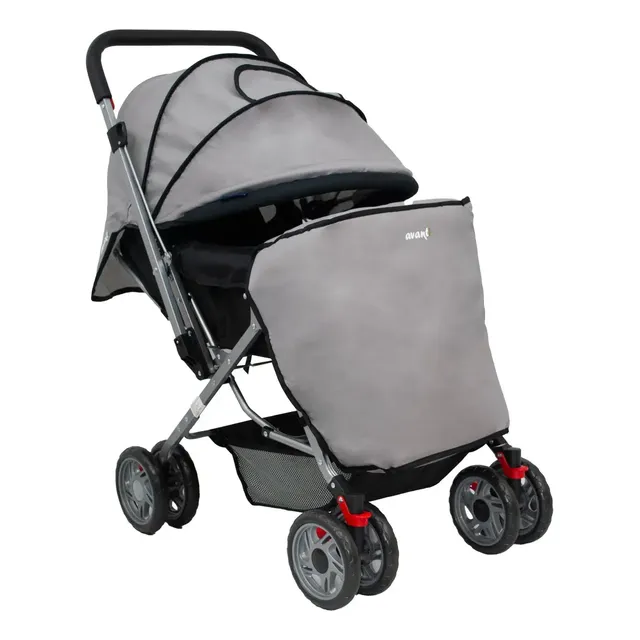 Cochecito Cuna Bebé Avanti Manija Rebatible Dallas Color Gris Chasis Gris