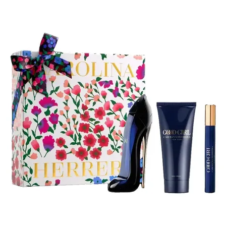 Kit Presente Carolina Herrera Perfume Feminino Good Girl Eau De Parfum 80ml + Hidratante Corporal Body Lotion 100ml + Perfume Miniatura Travel Size 10ml