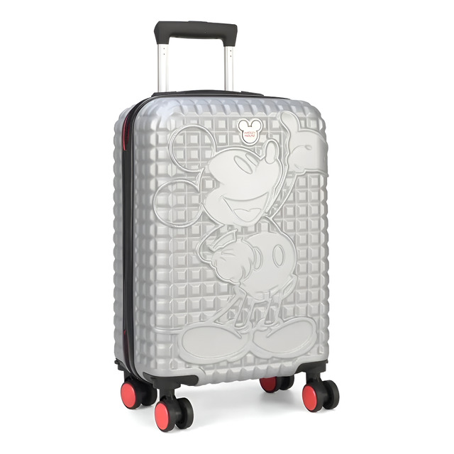 Mala De Bordo Mickey Mouse Pequena Prata Luxcel Prateado Liso Mala De Bordo Mickey Mouse Pequena Prata Luxcel Prateado Liso