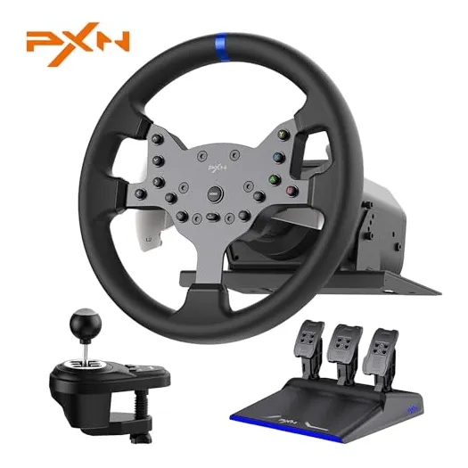 Volante Pxn V99 Con Feedback Dual Para Simuladores
