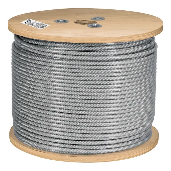 Cable Rígido 3/16' Acero 7x7 Recubierto Pvc, Carrete 300 M