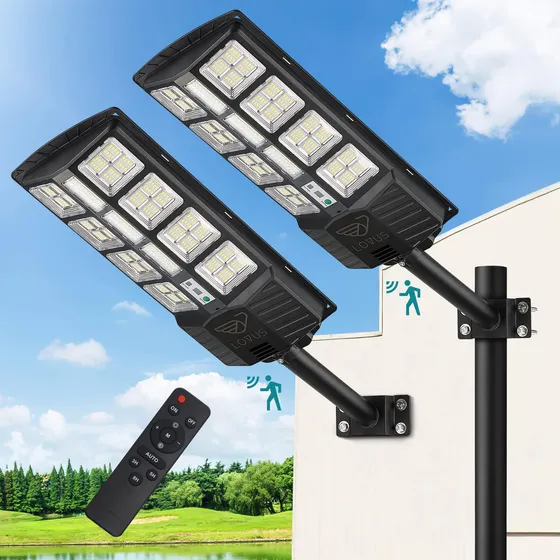Lovus Luz Calle Led Solar Estacionamiento Atardecer Al Para