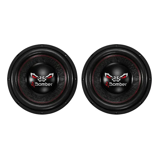 Kit 2 Subwoofer Bomber 12 Pol 600w 4 Ohms Dupla