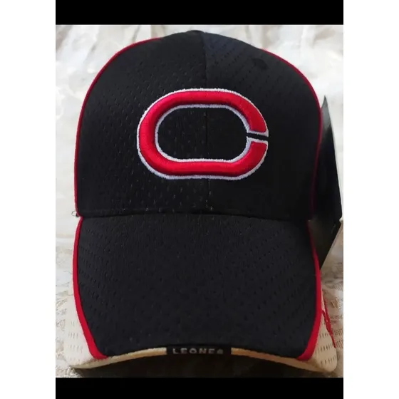 Gorra Negra Roja, Cerrada, Arqueada, Leones Del Caracas, 2