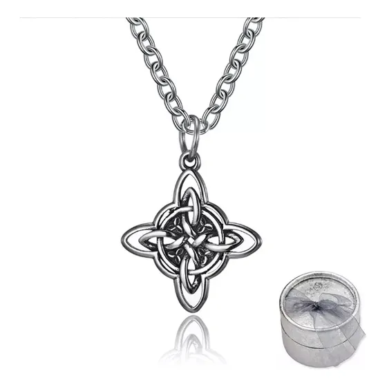 Colgante Nudo Bruja Nórdica Plata Amuletos Collar Caballero