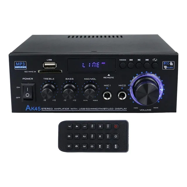 Amplificador De Potencia Ak45 Con Micrófono Amplificador De