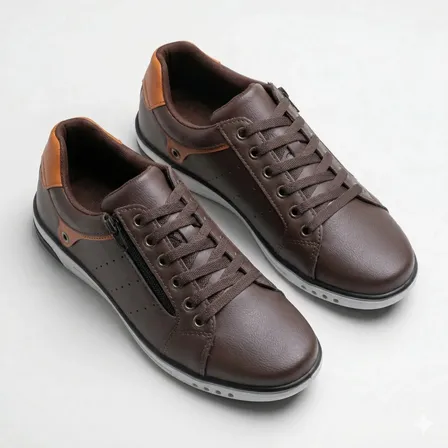 Sapatênis Masculino Casual Fechamento Elastico E Ziper