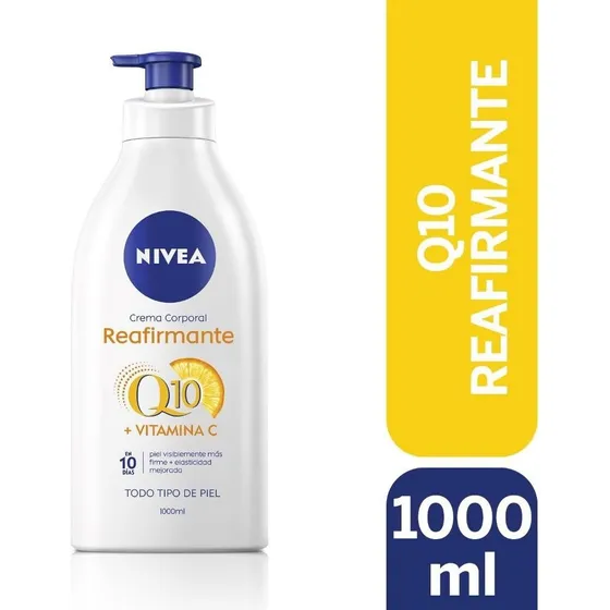 NIVEA Crema Hidratadora Q10 Reafirmante con Coenzima Q10 Y Vitamina C (1000 ml)