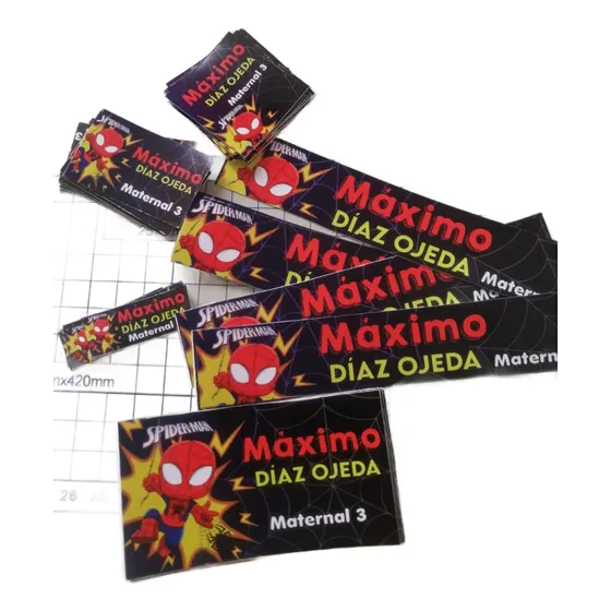 50 Etiquetas Escolares, Personalizadas, Stickers Adhesivos