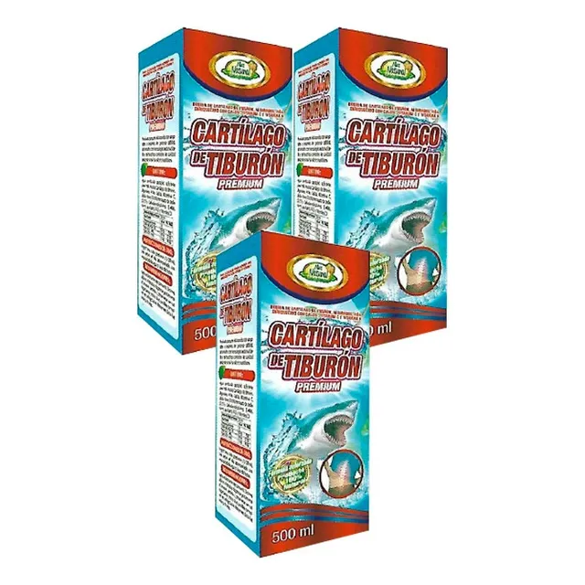 3 Und Cartilago De Tiburon Premium Mas Natural 500ml