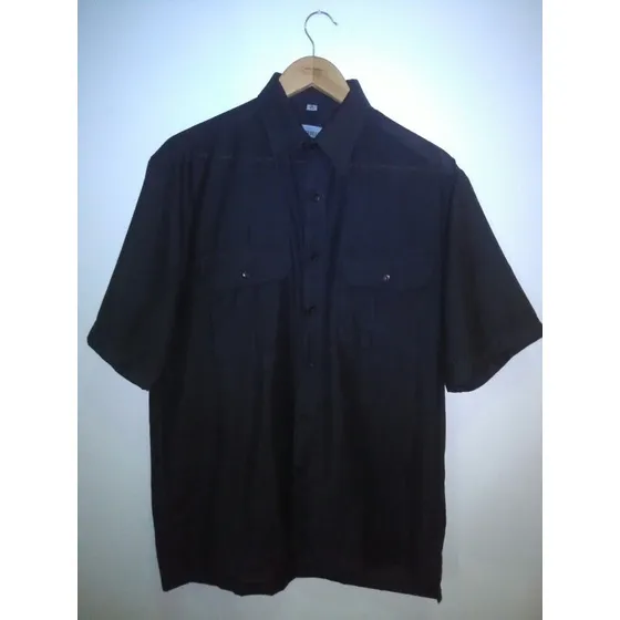Camisa De Caballero Color Negro, Tipo Guayabera