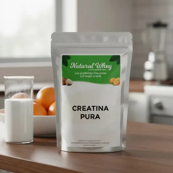 Creatina Monohidratada Natural Whey 250g Pura Micronizada Sin Sabor
