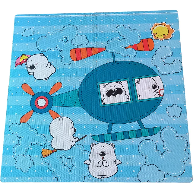 Alfombra Bebe Piso Goma Eva Niños 120x120cm Varios Diseños