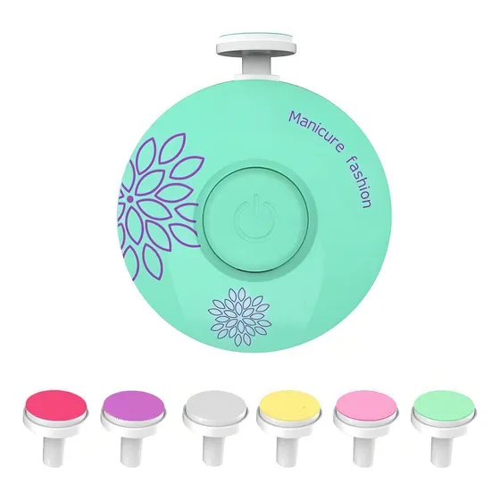 Lima Uñas Bebé Pulidor Torno Eléctrico Trimmer Redondo Color Verde Una Ganga 240333