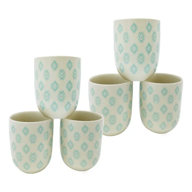 Cuenco, Taza De Té X6 Porcelana China, 12496