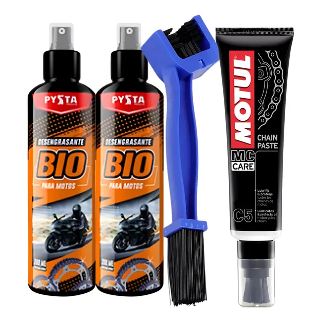 Motul C5  Lubricante Cadenas + Cepillo + 2 Desengrasante
