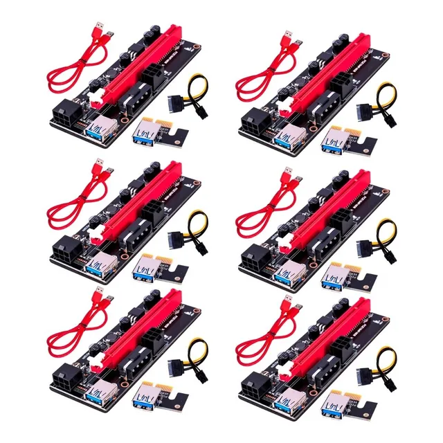 RISER PCIE 1X A 16X CON CABLE USB VER009S MINERIA COMBO X6