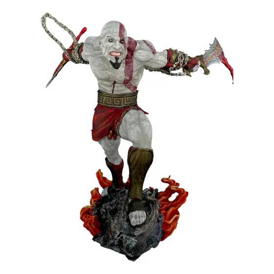 Boneco Colecionável Figure Do Kratos God Of War 3 Em 3d. /