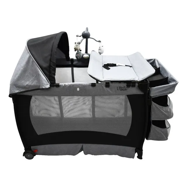 Lifestyle by Infanti JBP713 Cuna De Viaje Glamm Color Gris