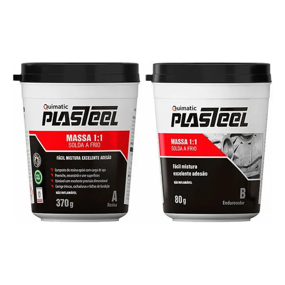 Solda A Frio Plasteel Massa 1:1 Tapmatic