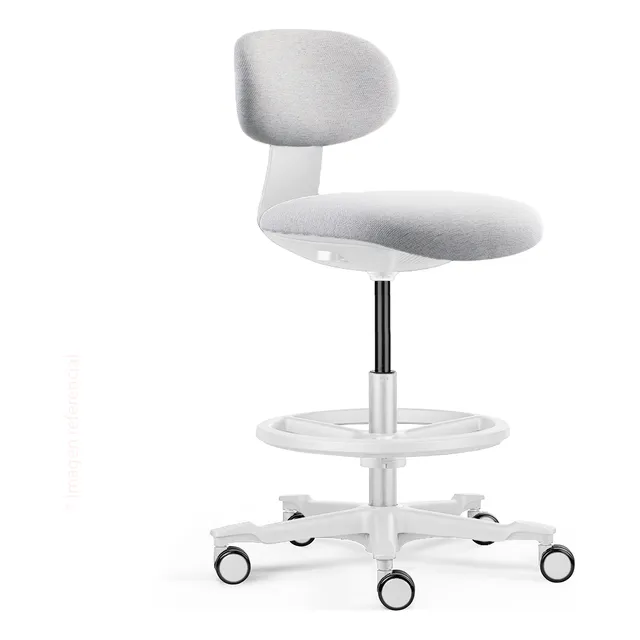 Silla Giratoria Ergonómica Yoyo Colors Light Grey Color Gris Material Del Tapizado Tela