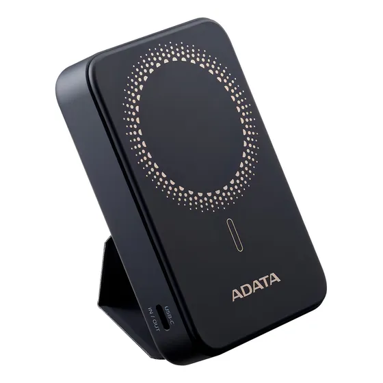 Adata R100, Power Bank 10000mah, Carga Inalámbrica Magnética Color Negro