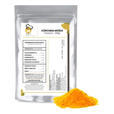 Cúrcuma Em Pó 500g | Especiaria Natural Para Culinária