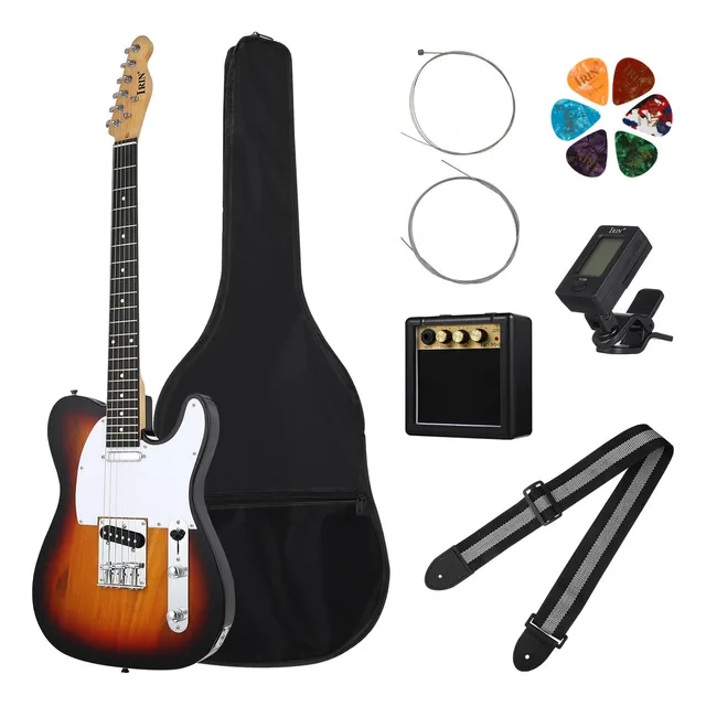 Guitarra Eléctrica Con 10 Accesorios+afinador+amplificadors ,r-160 De 24 Trastes,principiantes Principiantes Adultos Práctica Guitarra Eléctrica Avanzado Rendimiento Conjunto Profesional