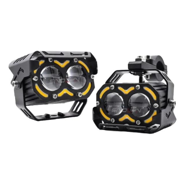 Par Faro Explorador Dual 2led 86w Dlr Ambar
