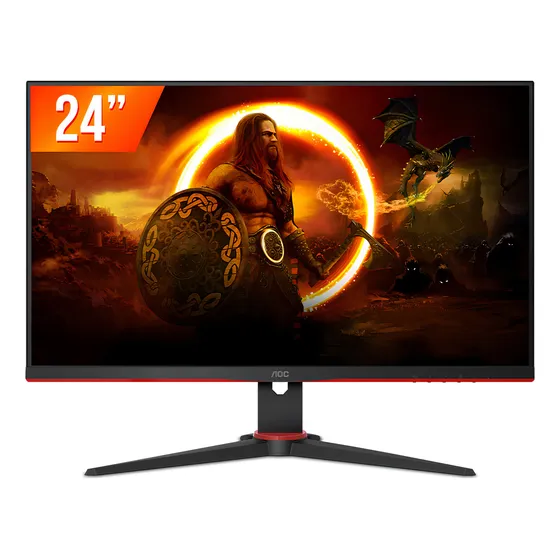 Monitor gamer AOC VIPER 24" 165Hz 1ms 24G2SE Preto/Vermelho 127/220V