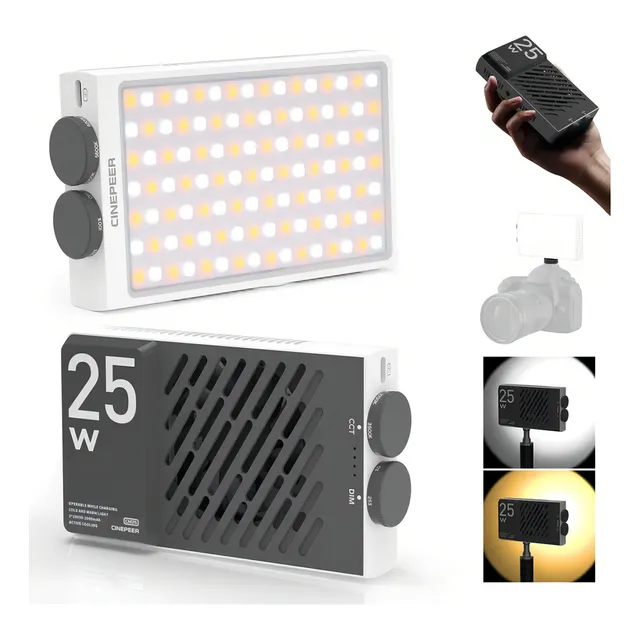 Luz Led Portatil Zhiyun Cinepeer Cm25 25w Luz 2700k 6200k