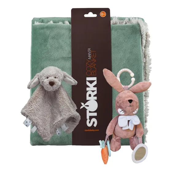 Regalo De Nacimiento Bebe Unisex Manta, Apego Y Juguete 