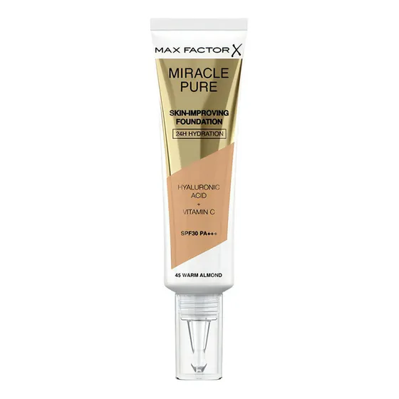 Base Max Factor Pure Foundation N°45 Warm Almon