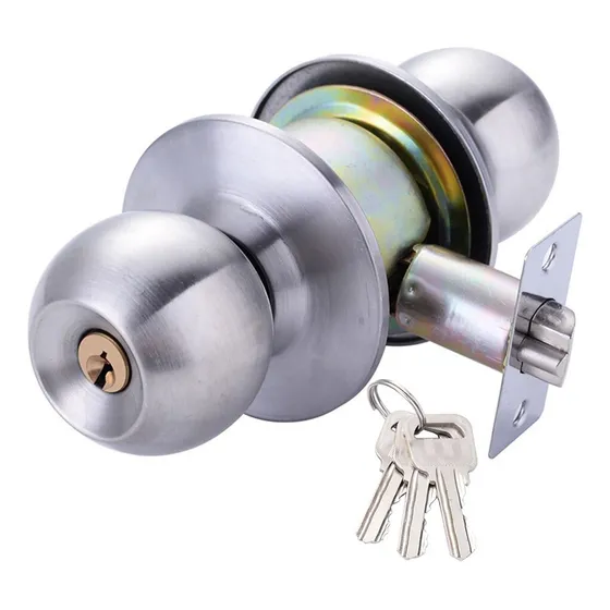 Pomo Chapa Cerradura Con Llave Dormitorio Baño Bodegas Color Plateado