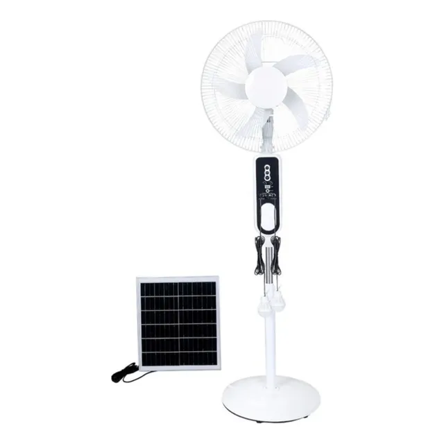 Ventilador Solar Recargable Con Salida Usb Para Cargar Cel