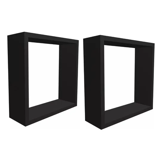 Kit 02 Nichos 25x25cm Mdf Banheiro Quarto Decoração Livros