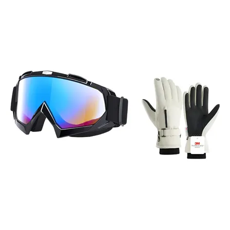 Guante Térmico Deportivo + Lente De  Protección Para Nieve