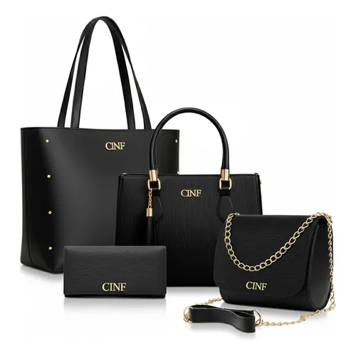 Bolsa Petite Jolie Beach Tote Preta de J-Lastic com Zíper