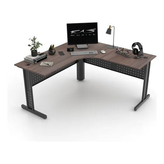 Mesa 1.20x1.20 Delta Para Escritório Em L - Kasmobile