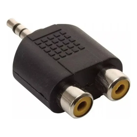 Ficha Adaptador Mini Plug Stereo 3.5 A 2 Jack Rca