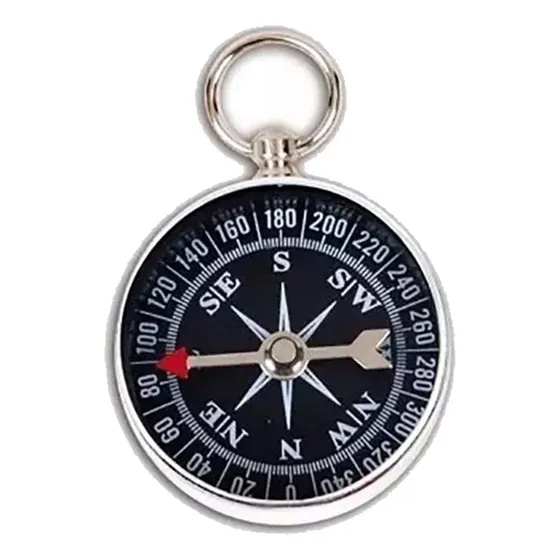 Galileo Italy Acd07a Brujula De Bolsillo De Metal Plateado Con Aro Para Llavero Ø34 Mm Galileo Supervivencia Excursiones Scouts Camping