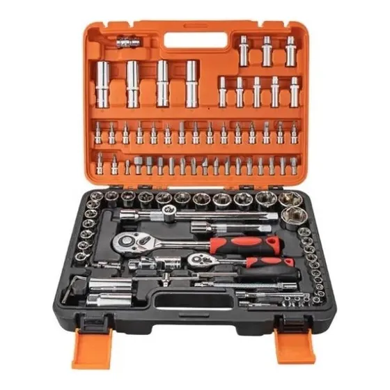Caja Herramientas Set Kit Juego Dados Chicharra Llaves Corona 94 Piezas Tecnopro